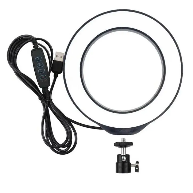 

Светодиодное кольцо PULUZ 6,2 дюйма с регулируемой яркостью, USB-лампа для селфи с холодным башмаком и шаровой головкой