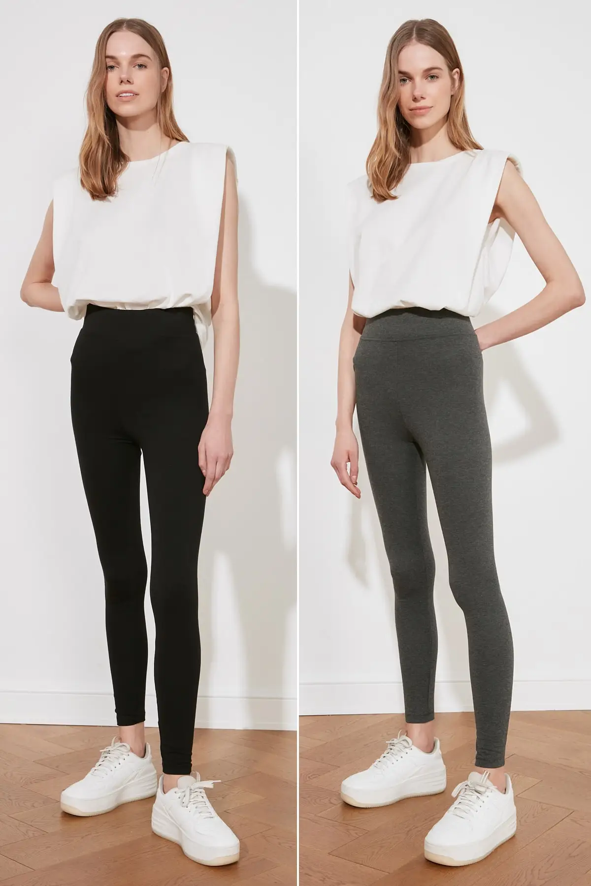 

Trendyol 2'li Package Combed Knitted Leggings TWOSS20TA0120
