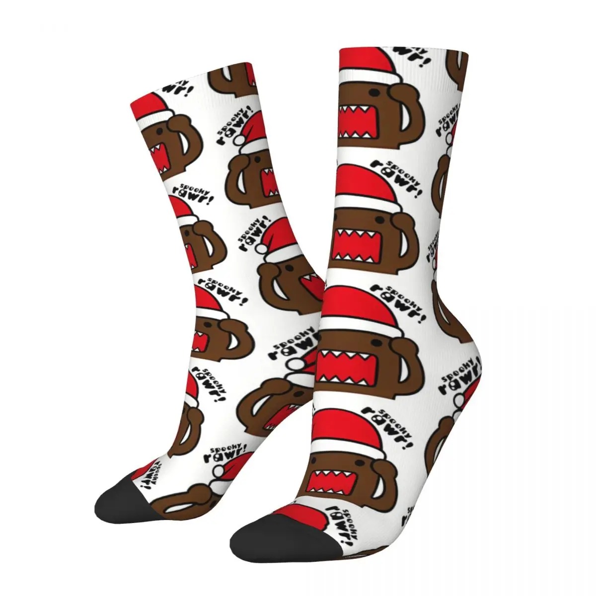 

Anime Domo Kun Ho Ho Christmas Men Women Socks Cycling Novelty Spring Summer Autumn Winter Stockings Gift
