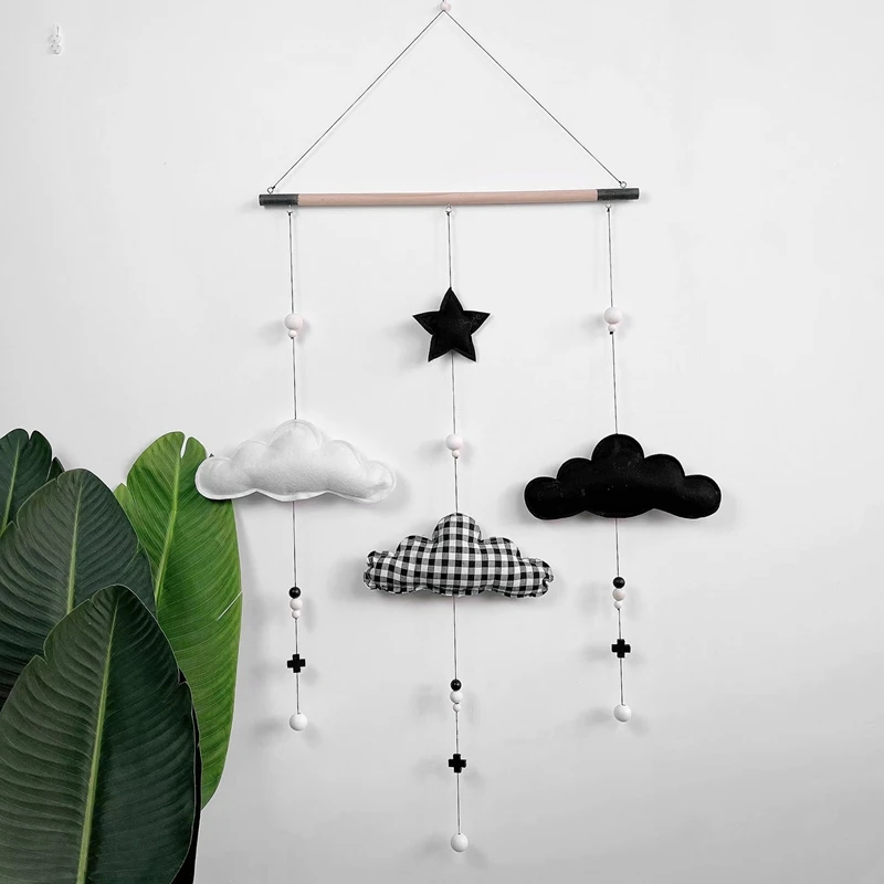 INS фетровый настенный орнамент в форме облаков украшение для детской спальни
