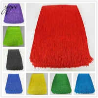 yoyue 10 meter 100cm long fringe lace tassel polyester lace trim ribbon latin dance skirt curtain fringes for sewing