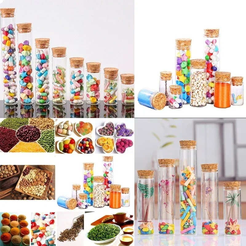 10 шт. мл-100 мл пробковые мини-стеклянные бутылки многоразовые декоративные