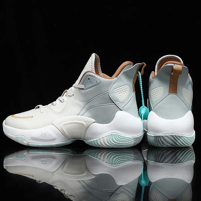 QNX-817 High Quality Mens Basketball Sneakers Non-slip Training Sports Shoes Adults Breathable Cushion  Basketball Shoes 36-45