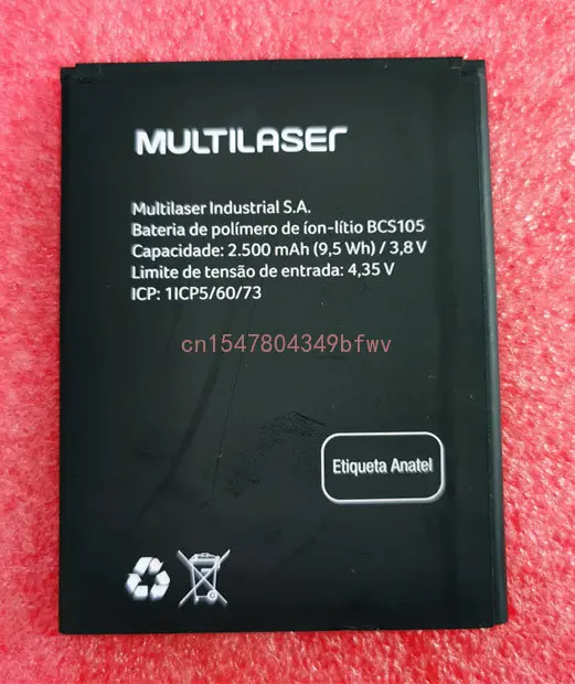 

2500mAh 3.8V Battery For Multilaser BCS105 Mobile Phone Batterie Bateria Replace Parts