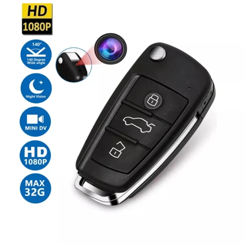 

Full 1080P Mini Camera Secret Car key Video Recorder Motion Detection IR Night Vision Camcorder Security Sports DV DVR Mini Cam