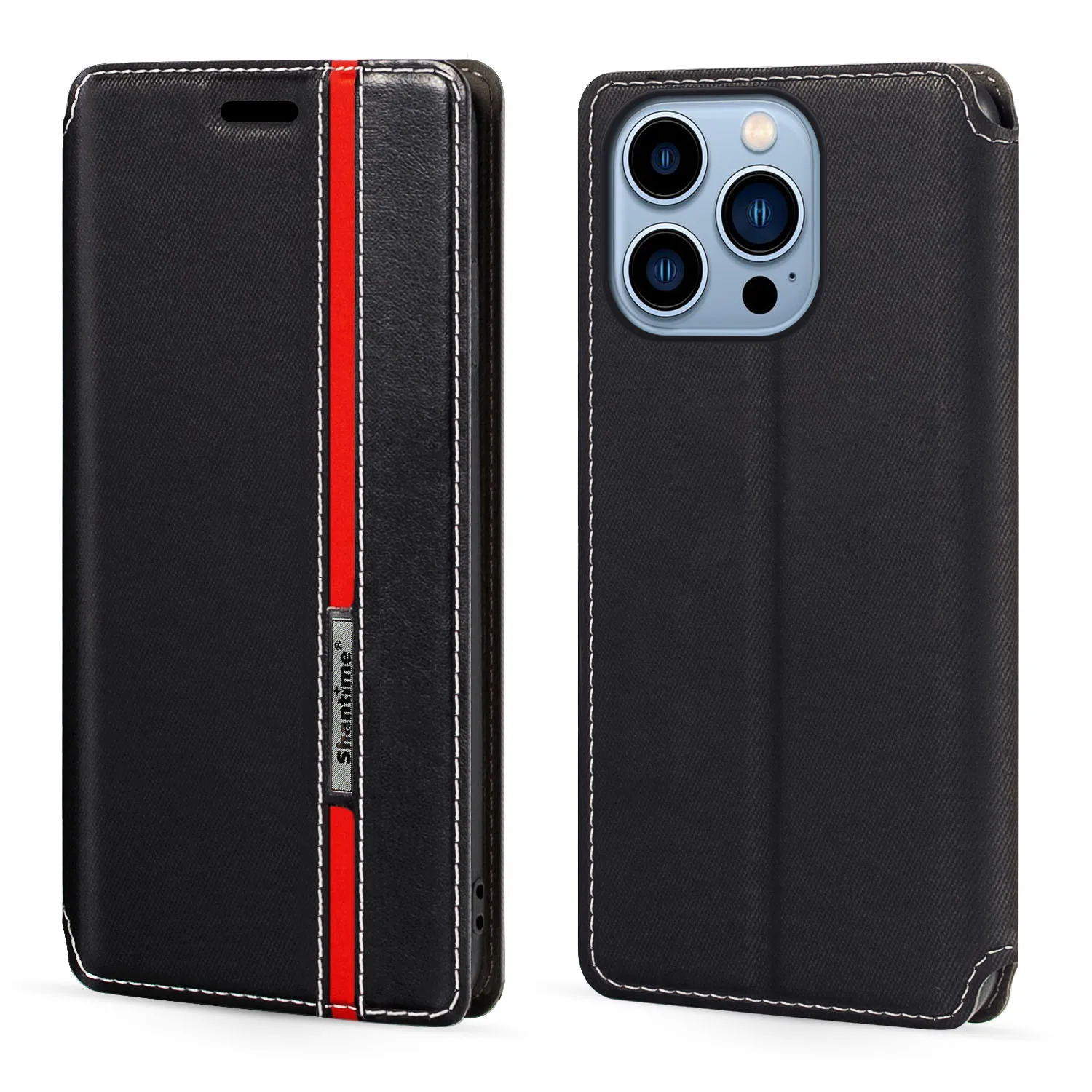 

Модный разноцветный кожаный чехол-книжка с магнитной застежкой и отделением для карт для iPhone 14 6,1 дюйма