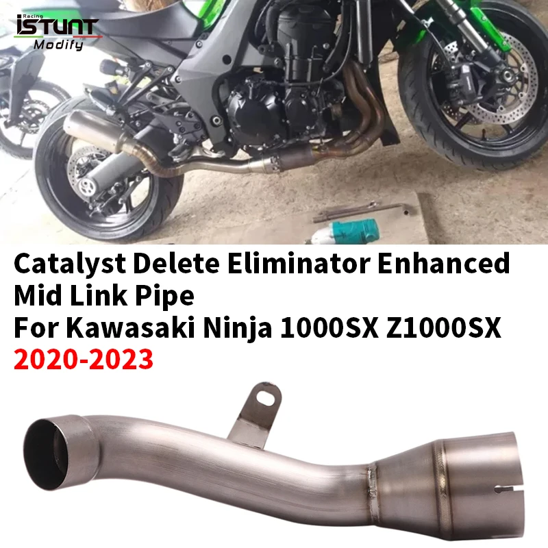 

Motorcycle Exhaust Escape Modify Link Pipe Eliminator Enhanced For Kawasaki Ninja 1000SX Z1000SX 2020-2023 Cat Delete Slip On