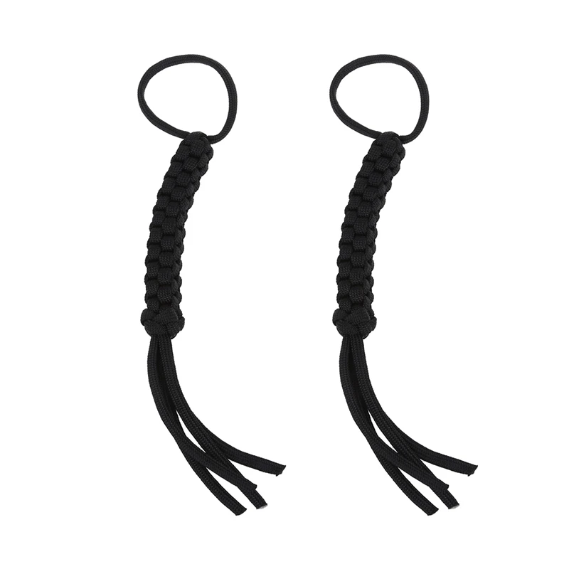 

2X Weaving Knife On Para Cord (Parachute Cord) Weaving Square Black --Decoration Knife, Flashlight, Keychain, Etc.