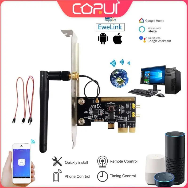 

1pc Computer Remote Boot Card EWeLink APP Remote Control Wireless WIFI Switch For Computer Work With Alexa Google Home