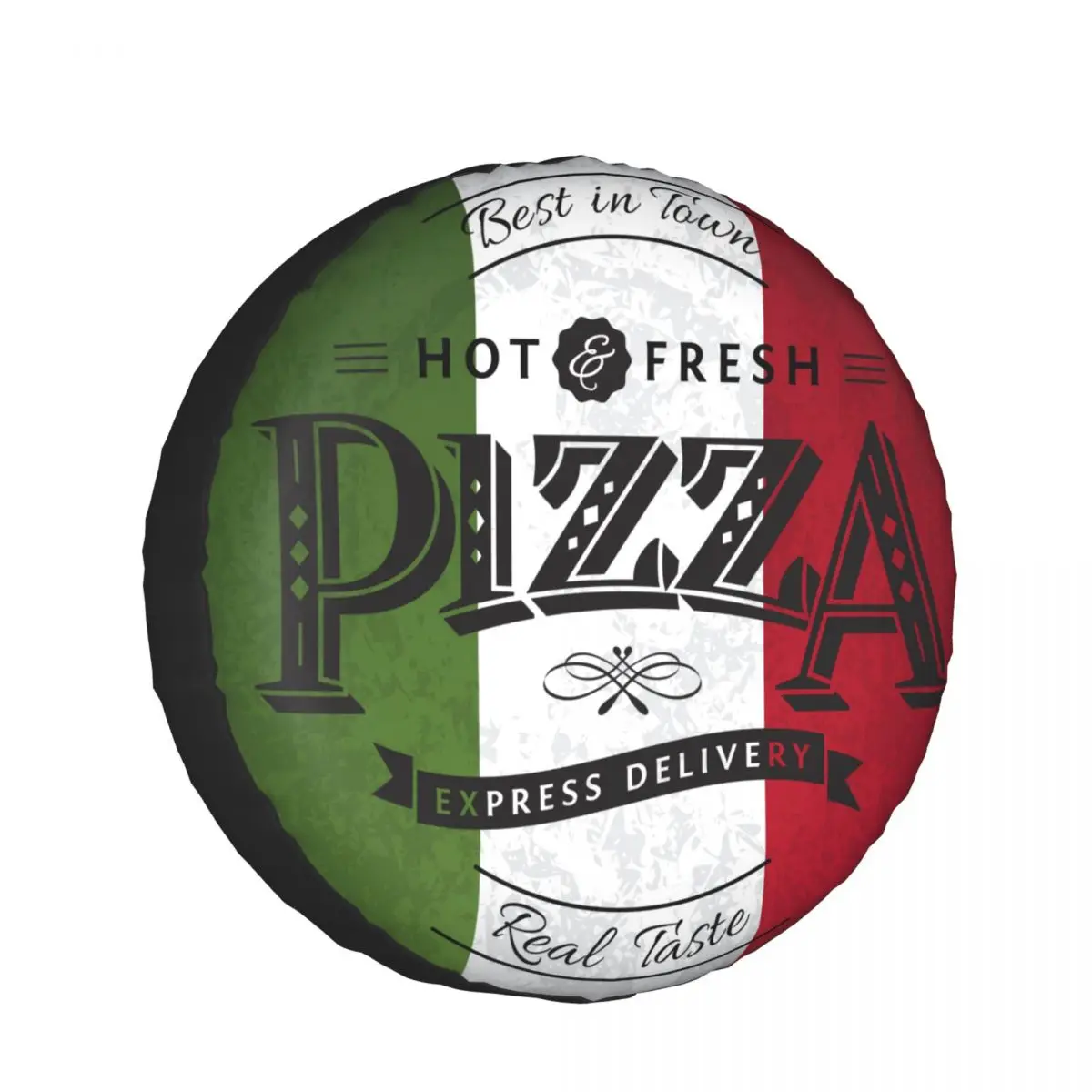 

Spare Wheel Tire Cover Case Pouch Protector Retro Italian Flag Typographic Elements Car Tyres for Jeep Hummer 14 /15/16/17 Inch