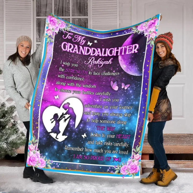 

Фланелевое Одеяло моей внучке, легкий мягкий флисовый плед, покрывало на диван, подарок на день рождения