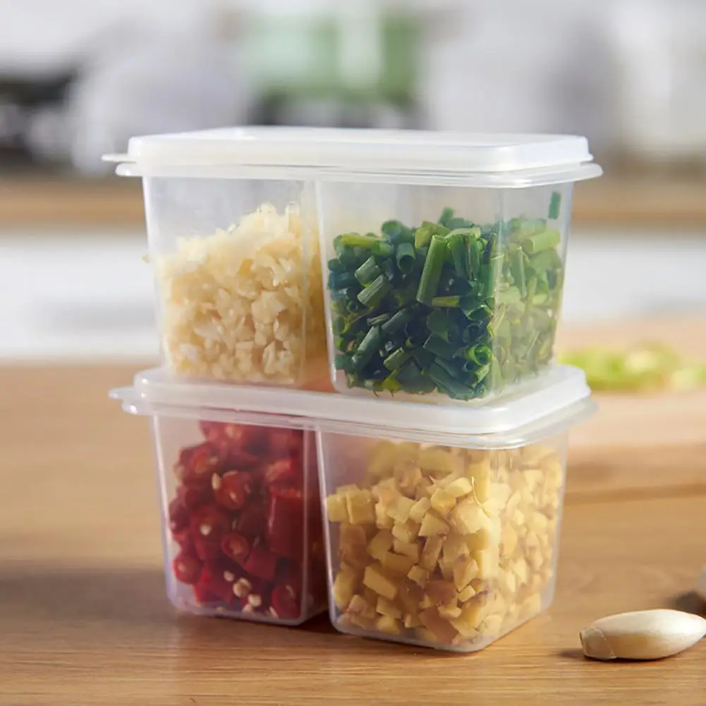 

2Pcs/Set Scallion Garlic Box Plastic Boxes Kitchen Storage And Organizer Home Accessories Household Refrigerator Containers