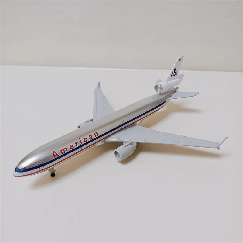 

20cm Alloy Metal Air USA Airlines American AA MD MD-11 Airway Diecast Airplane Model Plane Model Aircraft w Wheels Landing Gears