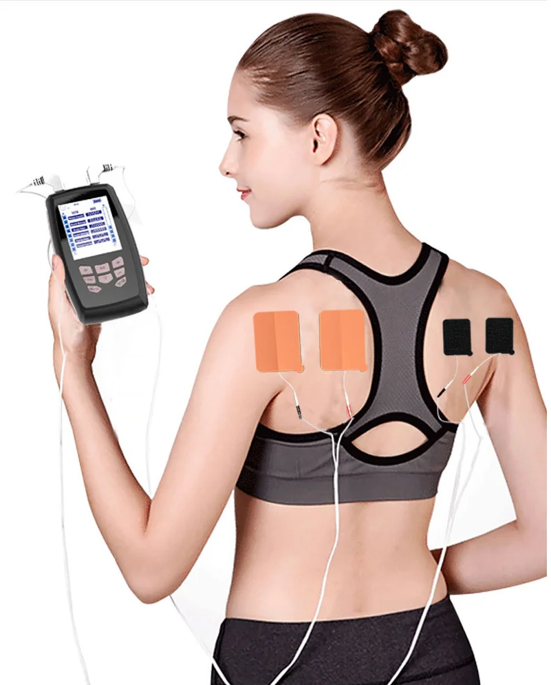 

EMS Stimulator TENS Therapy Machine Body Pain Relief Physical 12 Working Modes, 6 EMS Muscle Machine