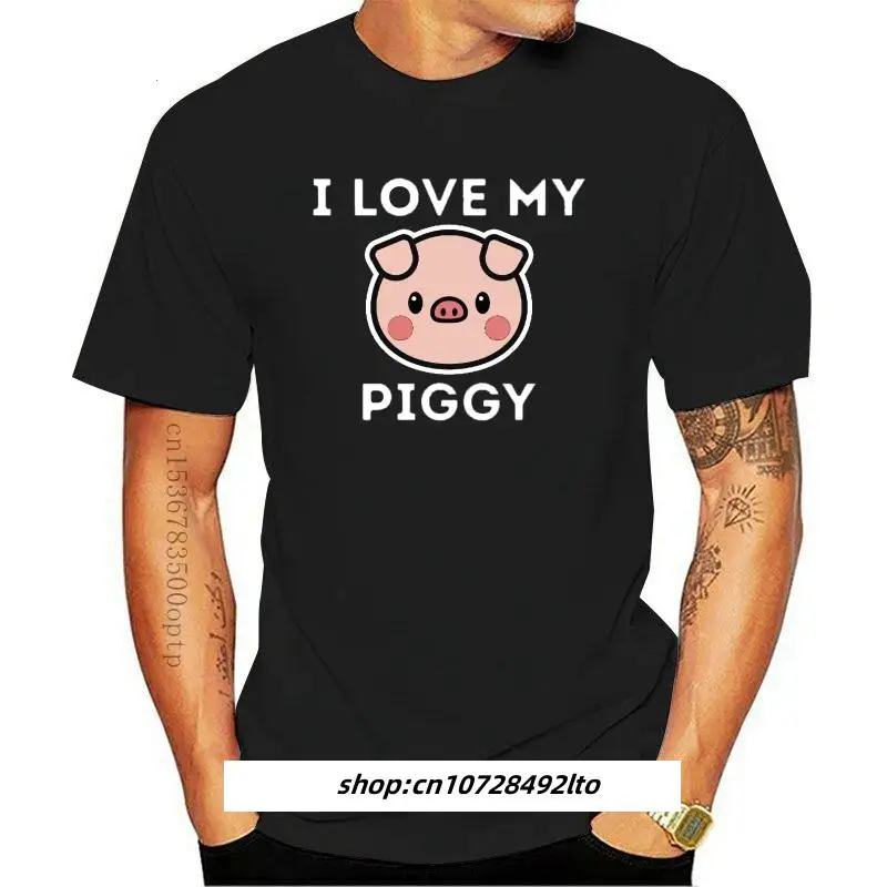 Новая мужская футболка I Love My Piggy Shirt забавная женская с изображением свиньи (2)