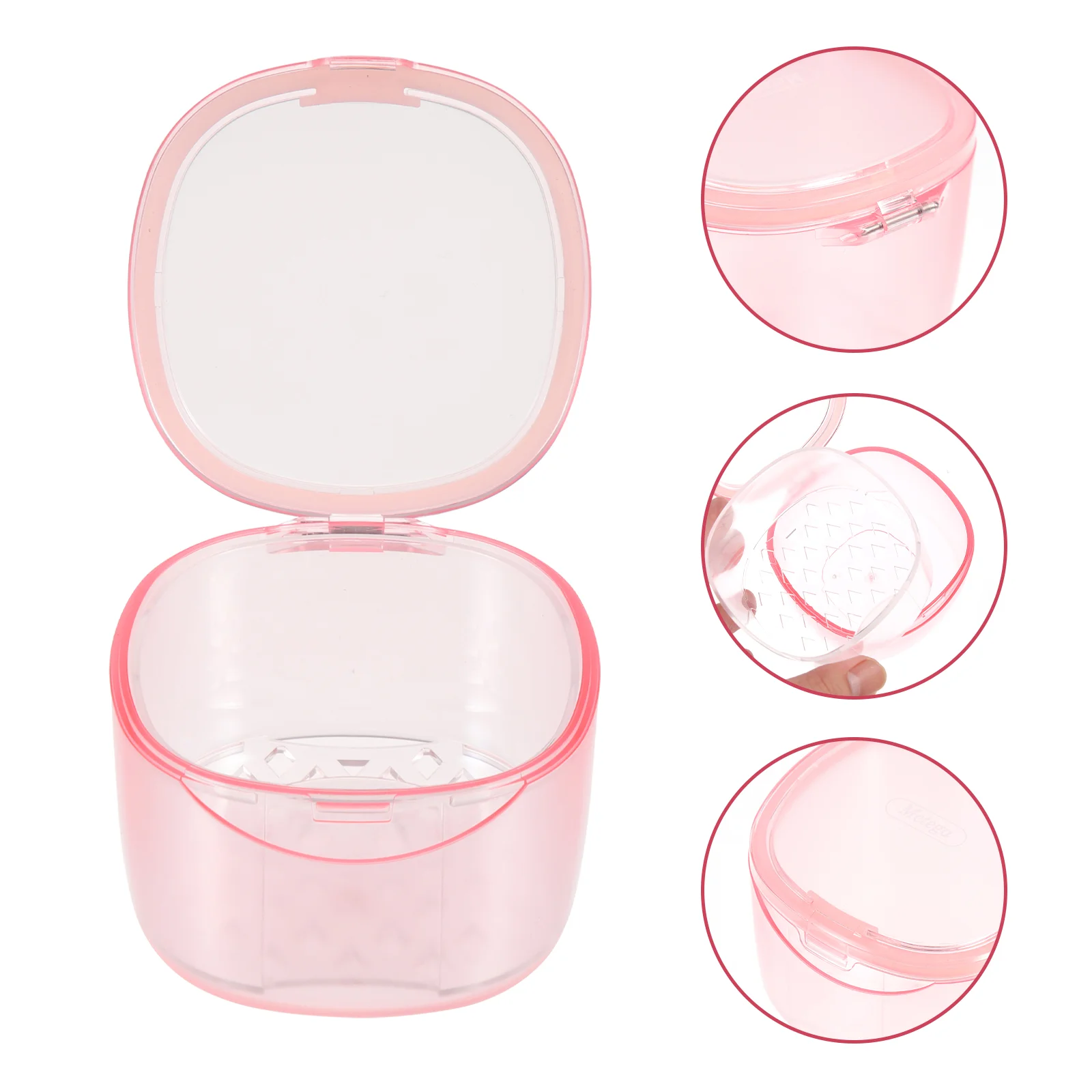 

Case Cleaning Retainer Case Professional Denture Container Denture Cup Portable Denture Case for Storage Denture Clean Retainer