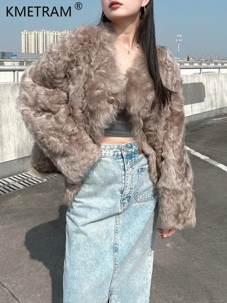 Женская куртка из натурального овечьего меха Little Lake роскошное зимнее пальто 2024