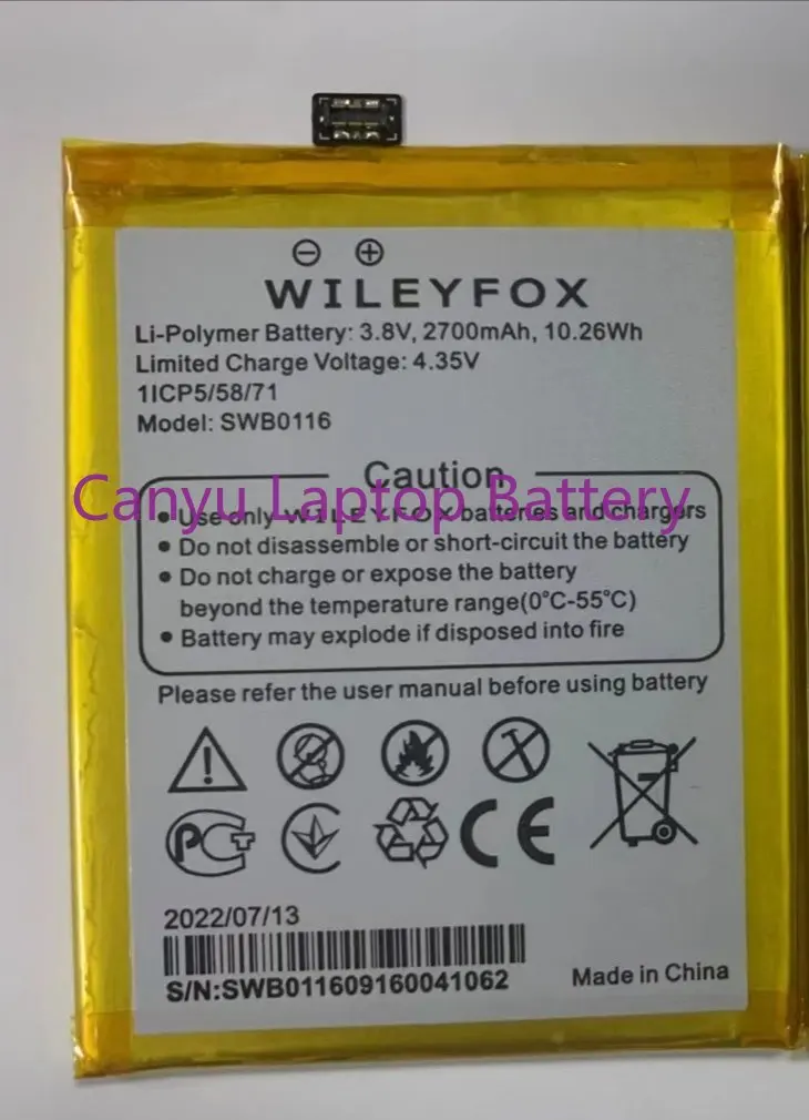 

Новый аккумулятор Swift 2 2700 мАч для телефона Wileyfox Swift 2 Plus SWB0116 + номер отслеживания