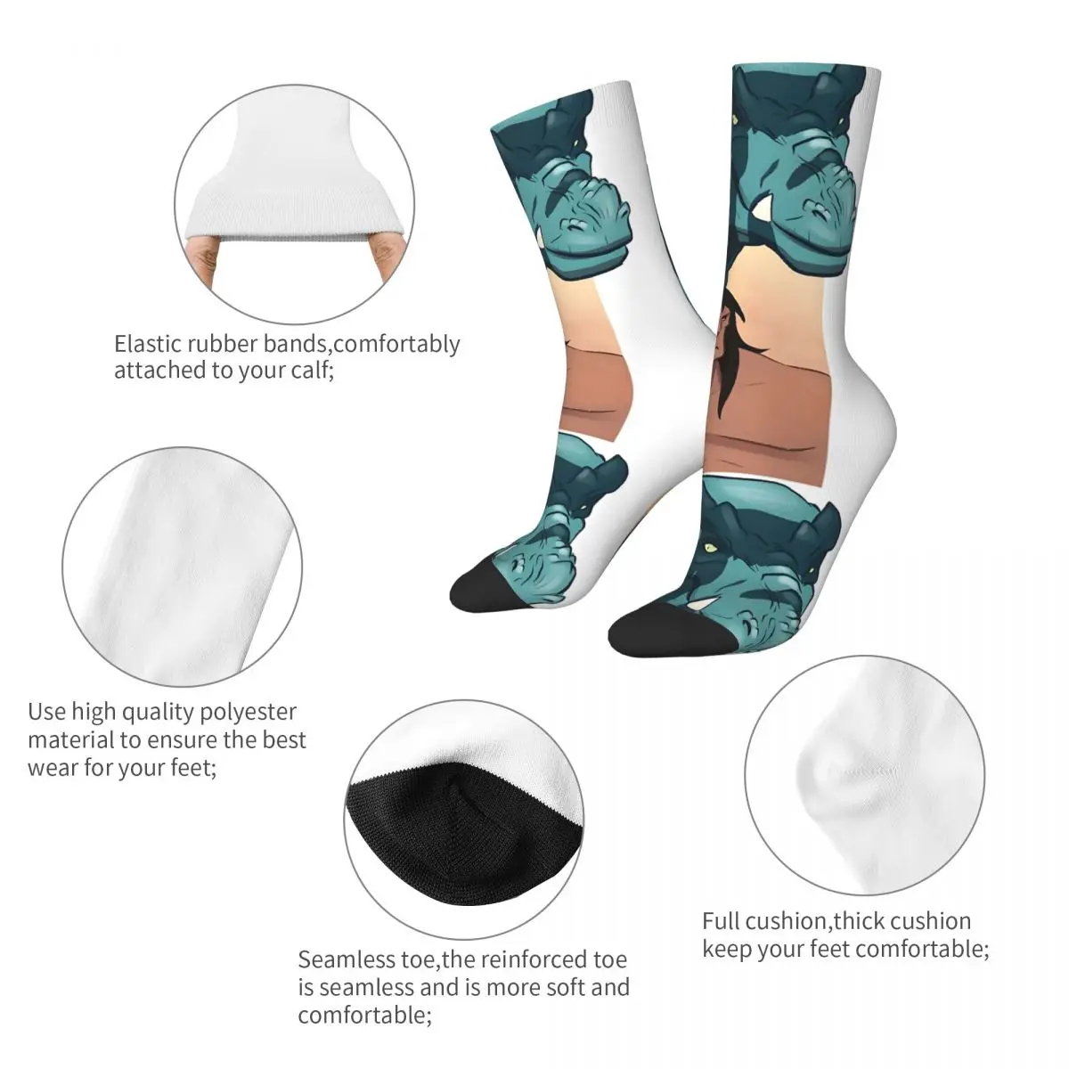 Носки копье и фан мужские винтажные бесшовные короткие носки в стиле хип-хоп с