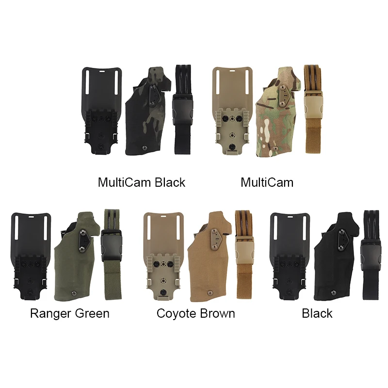 Molle Hunting 6354DO Tactical Holster Drop Adapter Quick Release Leg Belt Set Holster Fit For Glock 17/19 With X300/X300U Caza