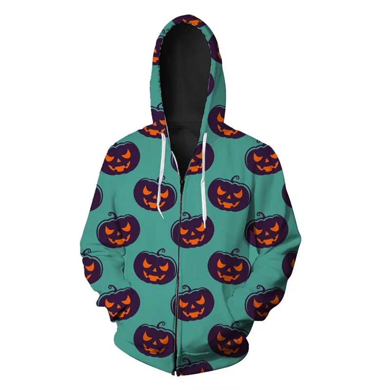 

New 3d Hoodies Zipper Halloween Christmas Jack Angel Pullover Unisex Couple Sportwear Holiday Funny Tops