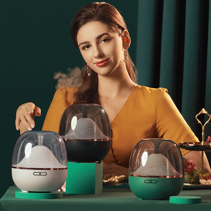 

600ML Humidifier Mountain Looming Aroma Diffuser Essential Oil Aromatherapy Ultrasonic Mist Maker With LED Lamp Humidificador