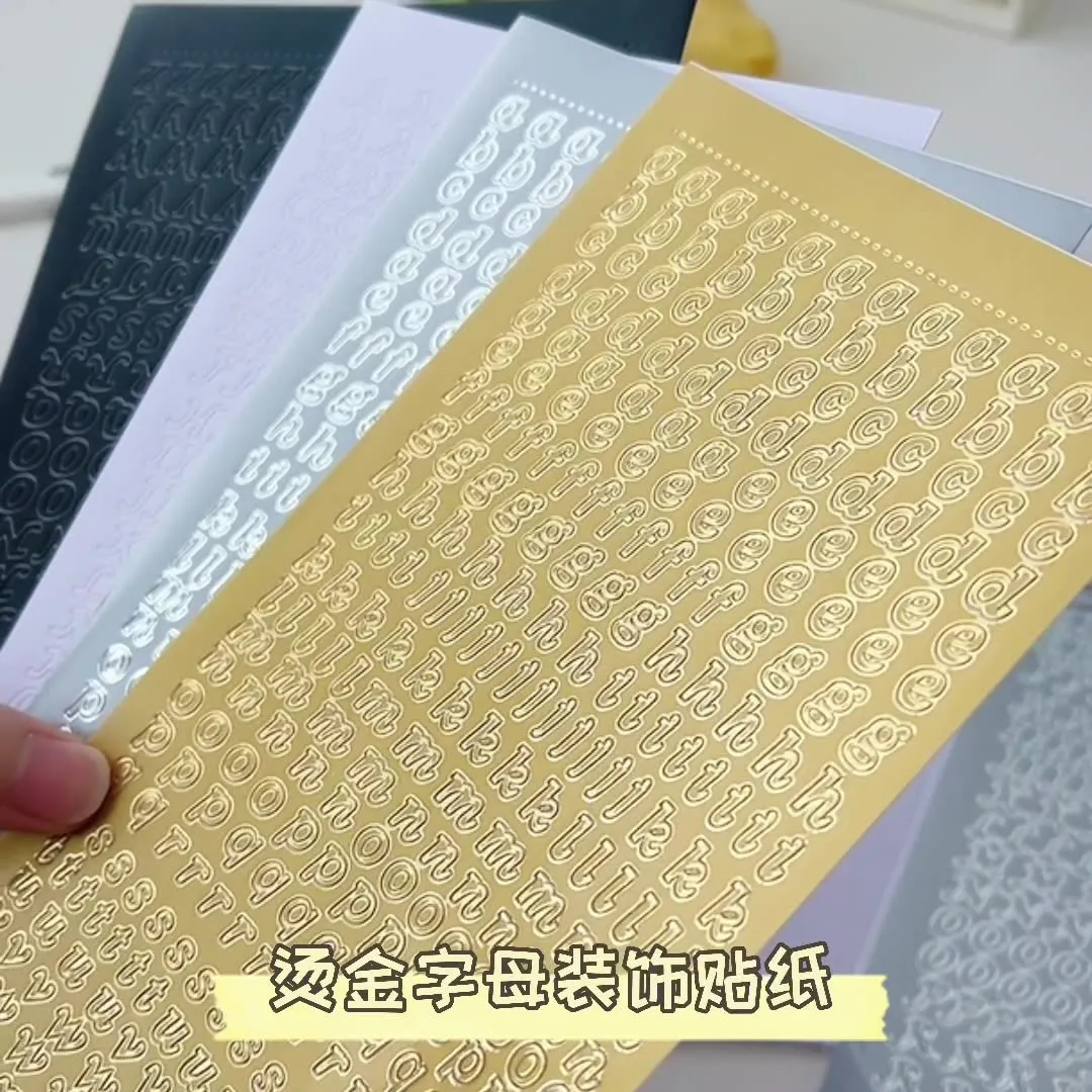 

Letter Sticker Gold Silver Alphabet Sticker Self Adhesive Vinyl Letter Stickers For DIY Scrapbooking Gifts Box Card Craft