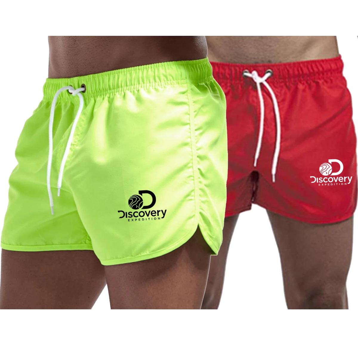 DISCOVERY Men's Shorts Summer Swimwear Men Swimsuit Swimming Trunks Boxer Short Sexy Beach Shorts Surf Board Men's Clothing