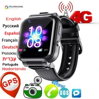 smart 4g gps tracker locate kid student rotatable dual camera remote monitor wristwatch video call android phone watch whatsapp