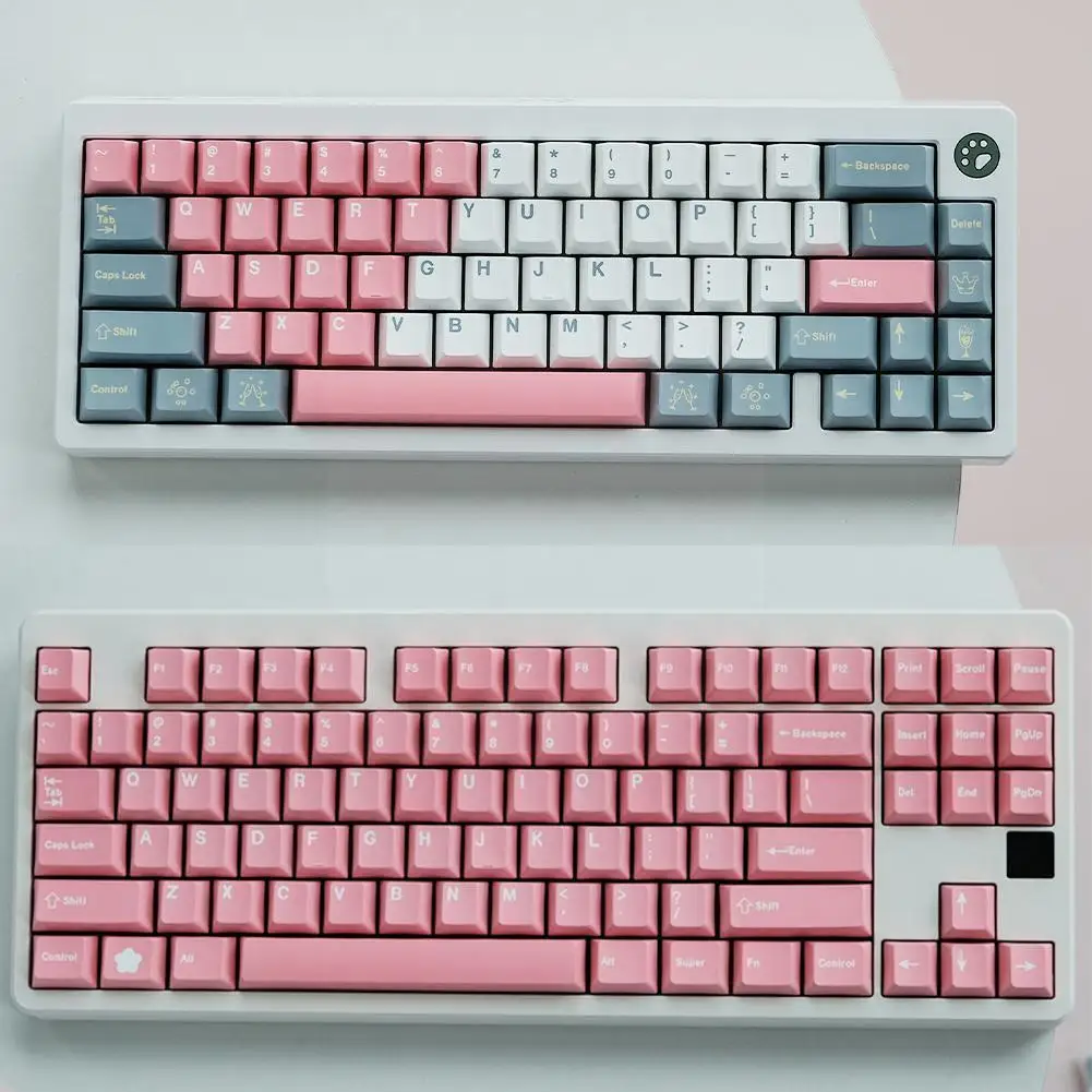 

For Gmk Peach Blossom Keycaps Pbt Original Highly Keycaps For Profile Mx Switches Mechanical Keyboard D5s9