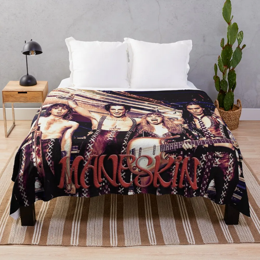 

Maneskin glamrock rock band Throw Blanket blanket for baby