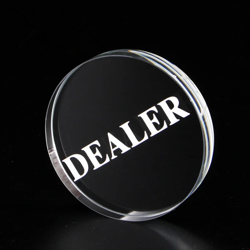 

Texas Holdem Crystal DEALER Poker Chips Poker Table Special Crystal Chip Matching Accessories Transparent DEALER