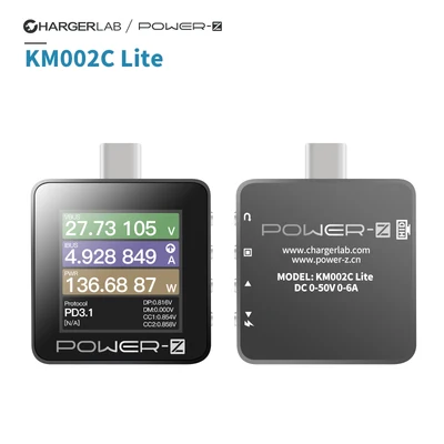 Фото ChargerLAB POWER-Z USB PD3.1 протокол 48 В дальность действия двойной тестер Type-C KM003C №5