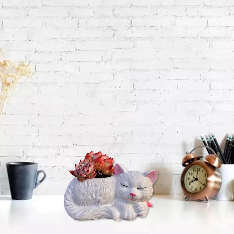 Симпатичная для кошки гипсовая силиконовая форма сделай сам суккулентов