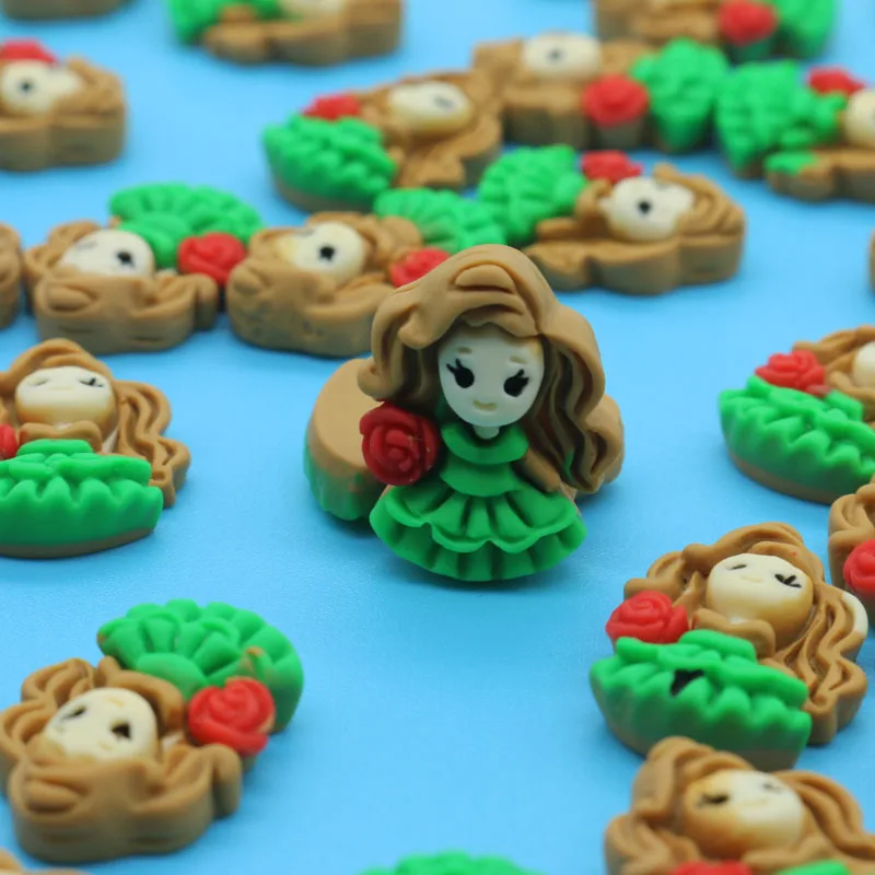 

10 шт. новые милые полимерные мини Мультяшные принцессы с плоским основанием для скрапбукинга Kawaii DIY украшения для дома шпильки аксессуары