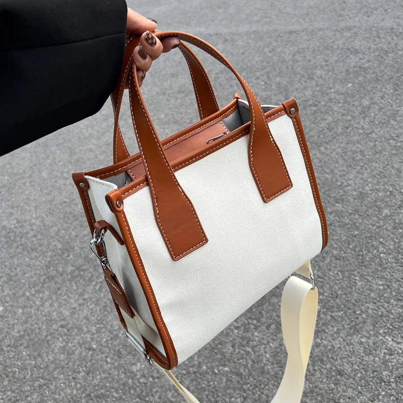 

Small Canvas Korean Style Tote for Women Casual Ladies Handbags 2023 New Luxury Simple Shoulder Side Bag Shopper Crossbody Bags
