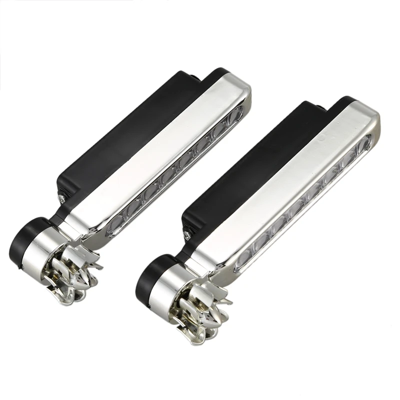 

2x Wind Powered 8 LED Car DRL Daytime Running Light Fog Head Lamp Bulbs White