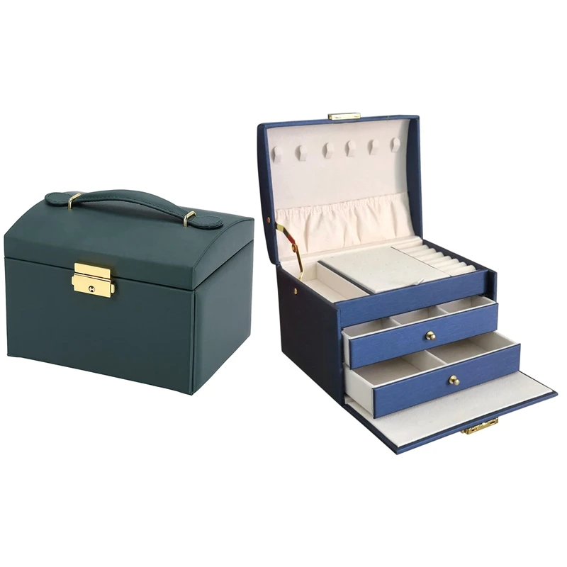 

Women's Jewelry Box, 3-Layer Jewelry Storage Box And Perfect Gift For Wife, Portable Travel Jewelry Box
