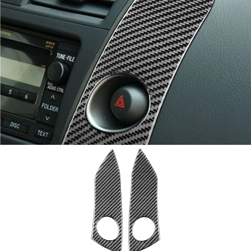 

for RAV4 2006-2012 Warning Light Switch Panel Decoration Cover Sticker Decal Trim Car Interior Accessories Carbon Fiber
