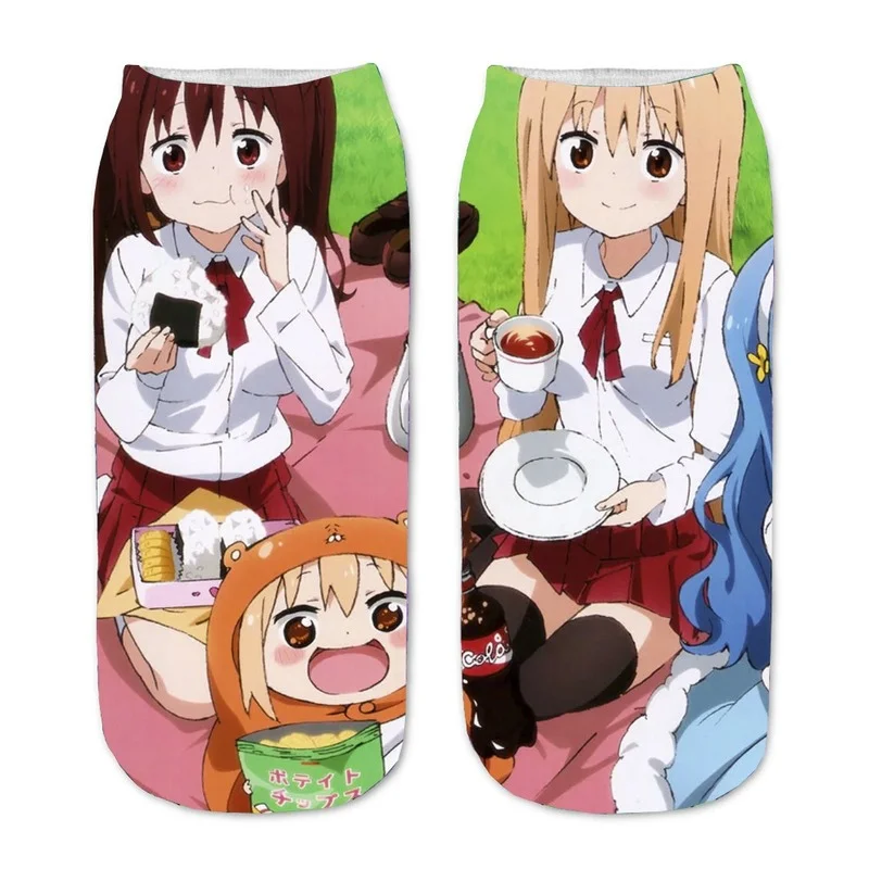 Cartoon Anime Socks Himouto Umaru-chan with Print Thin Women Sock Short Colorful Cotton Sox Japanese Soft Cute Spring Summer