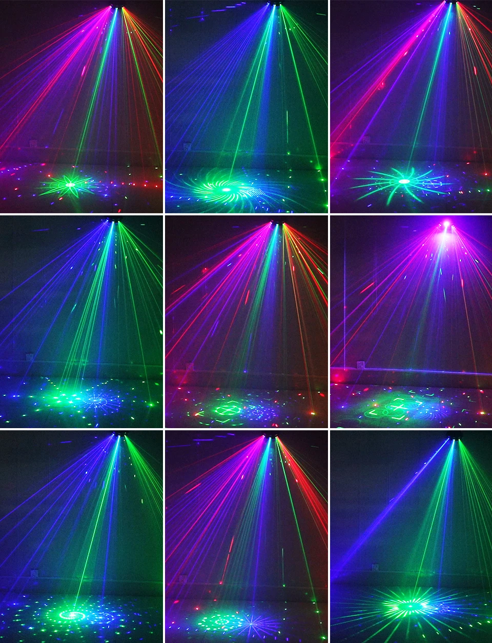 Дешево Лазерный сценический прожектор 15 глаз, дискотека, LED-прожектор DMX, стробосветильник ческий светильник для бара, клуба, караовечерние НКИ, Рож...