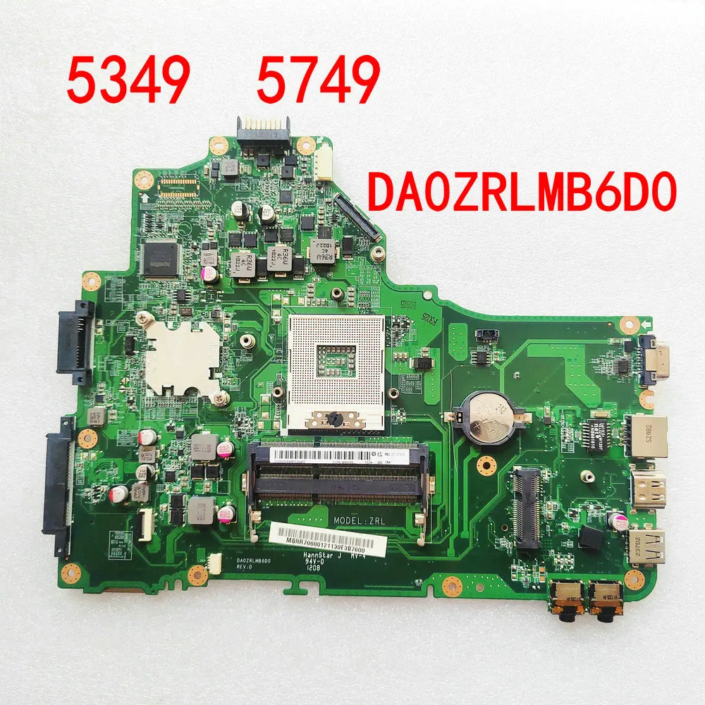 

For Acer ASPIRE 5349 5749 Laptop Motherboard DA0ZRLMB6D0 Mainboard MBRR706001 MB.RR706.001 MODEL:ZRL HM65 DDR3 100% Tested