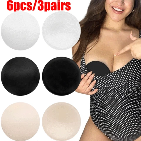 6PCS Soft Bra Pads Inserts Removable Bra Pad for Women Breast Push Up Enhancer Bra Pad Sports Bras Cups Insert Bikini Swimsuit