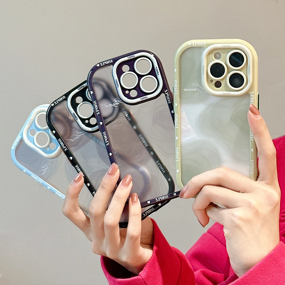 

Чехол для iPhone 14 Pro Max кремовый чехол с цветными чернилами для iPhone 13 12 11 Pro Max 14Plus X XR XS MAX противоударный мягкий чехол