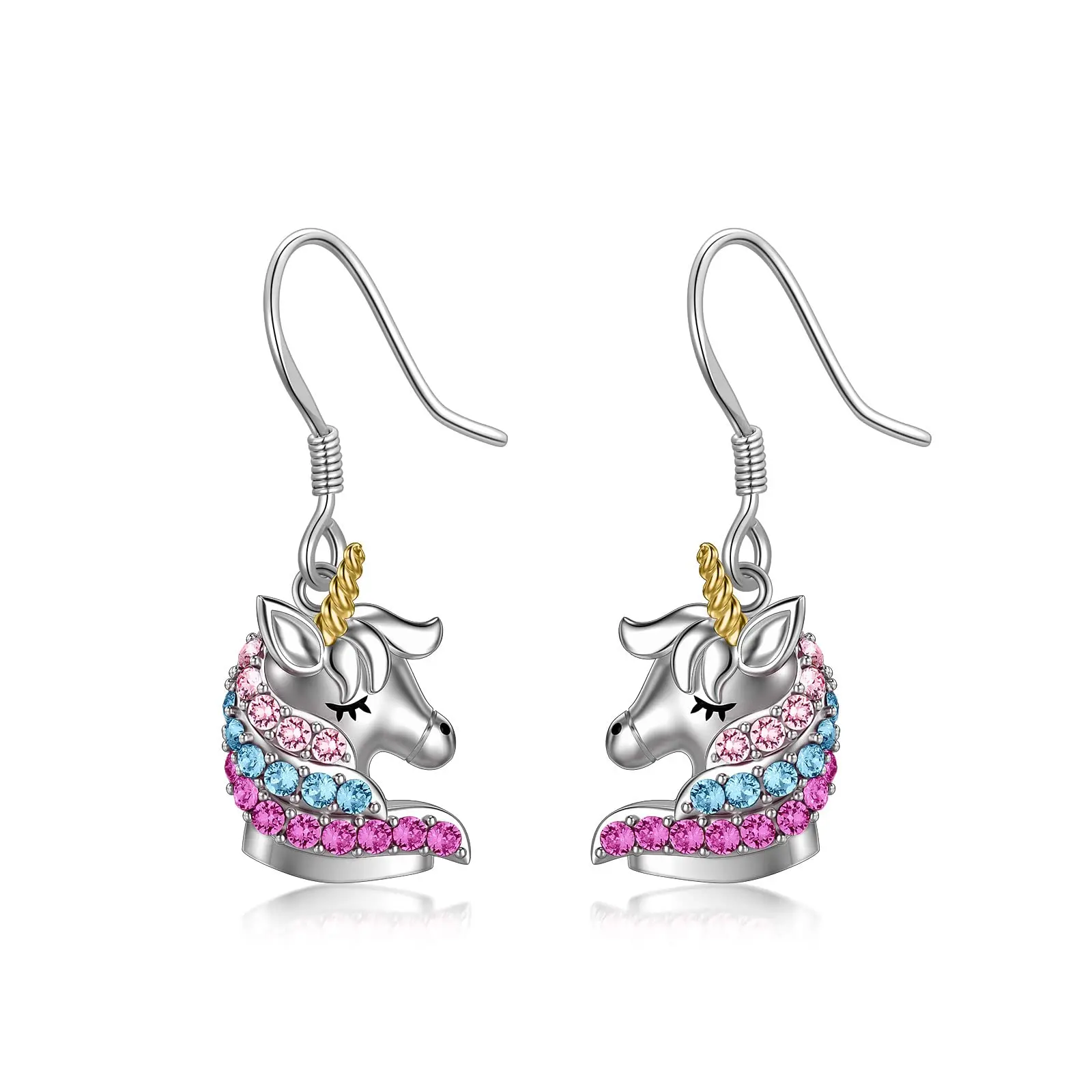 

YFN Hypoallergenic 925 Sterling Silver Unicorn Dangle Earrings Unicorn Birthday Gifts For Girls