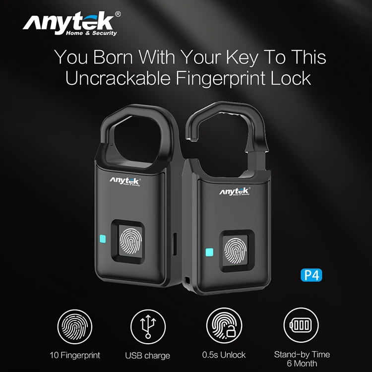 НОВЫЙ Электронный замок с отпечатком пальца для умного дома, багажа, общежития, складских дверей, водонепроницаемый, супердлительное ожидание.