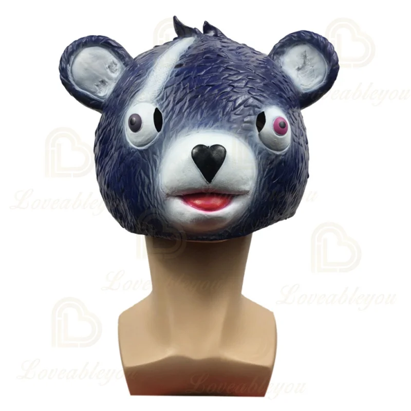 Fortnite маска с розовым медведем капитан латексная детская животными для ролевых