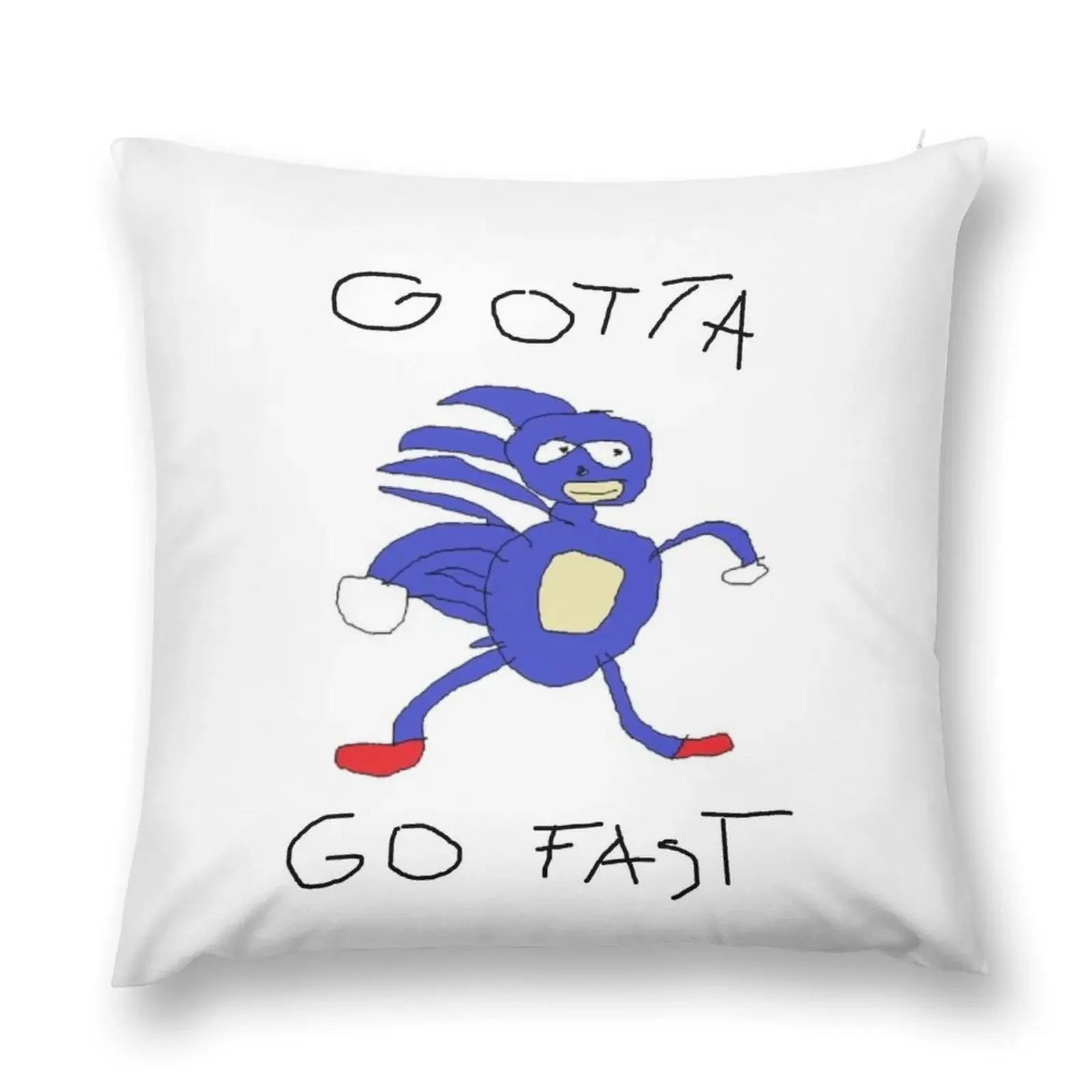 Gotta go fast Sanic Забавная футболка с мемом Подушка в клетку Диван
