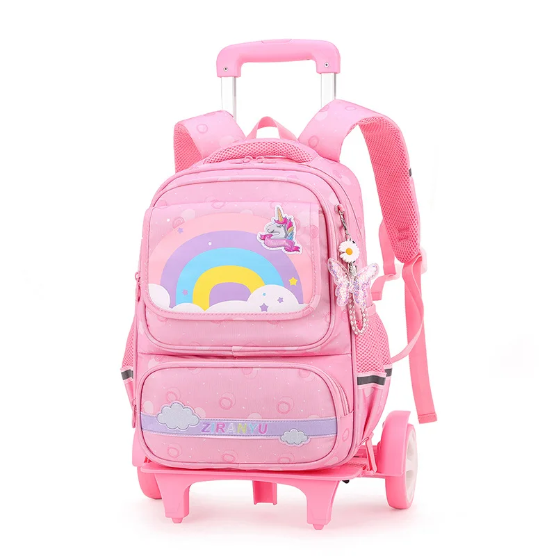 Trolley Children School Bags Mochila Kids Backpacks With Wheel Trolley Luggage For Girls Boys backpack Escolar Backbag Schoolbag