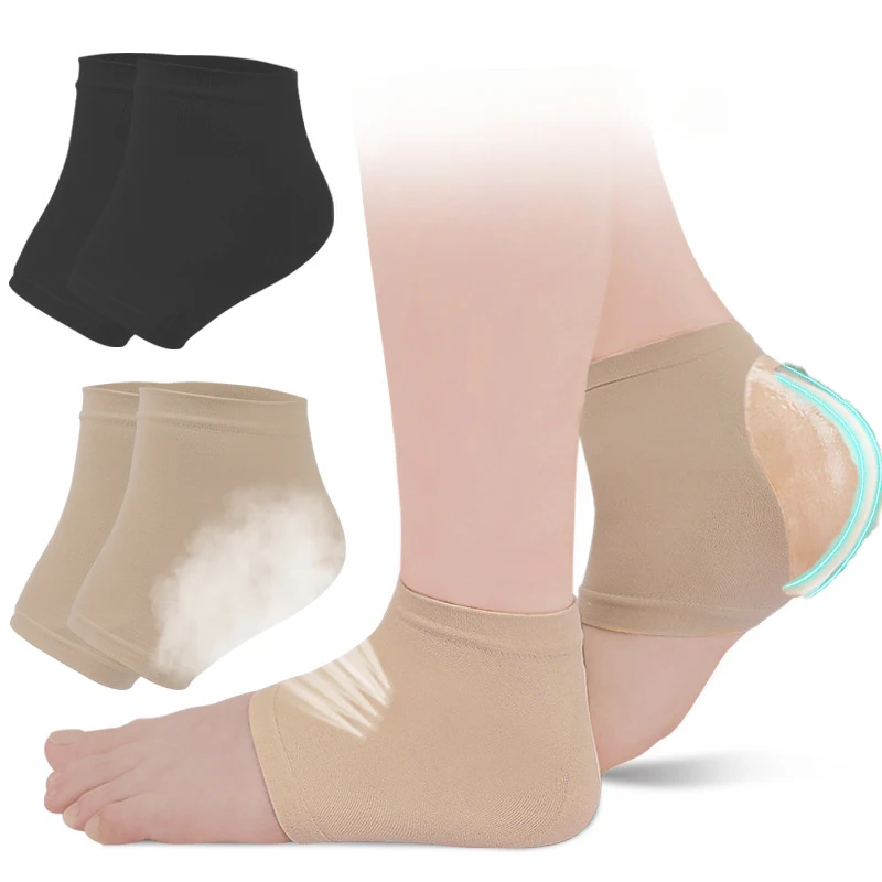 

Силиконовые протекторы для пятки, блистерные подушечки для ухода за ногами, подкладки, носки для женщин и мужчин, носки для снятия боли в пятке против трещин